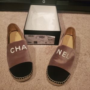 Chanel velvet espadrilles